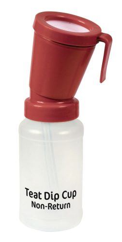 Kerbl tőgyfertőtlenítő pohár - piros, nem visszafolyós, 300 ml - kifutó