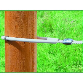   Sarokszigetelő műanyag cső max. 8 mm-es villanypásztor vezetékhez - fehér, 60 cm, 10 db/cs