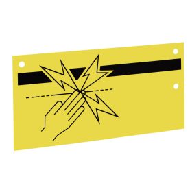 Figyelmeztető tábla villanypásztor rendszerhez